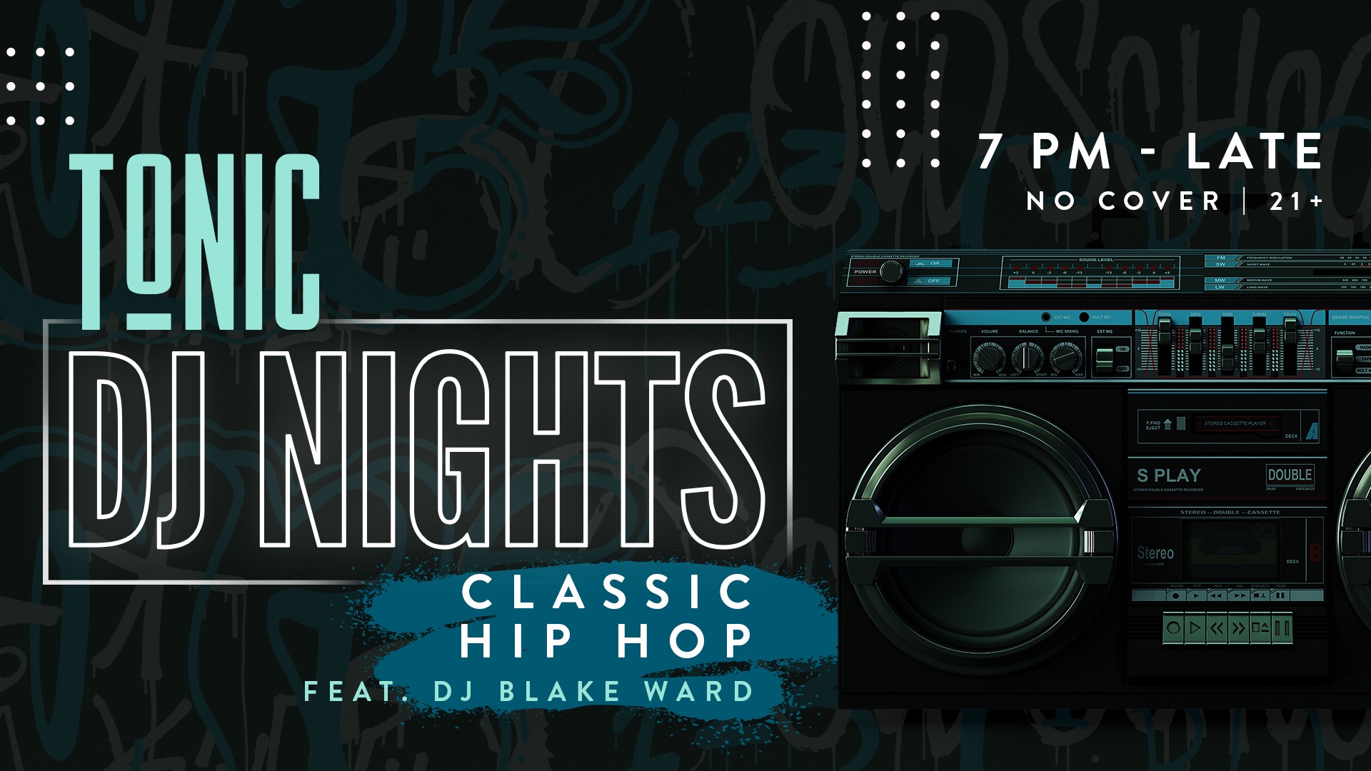 Promo image of Classic Hip Hop Night featuring DJ Blake Ward 