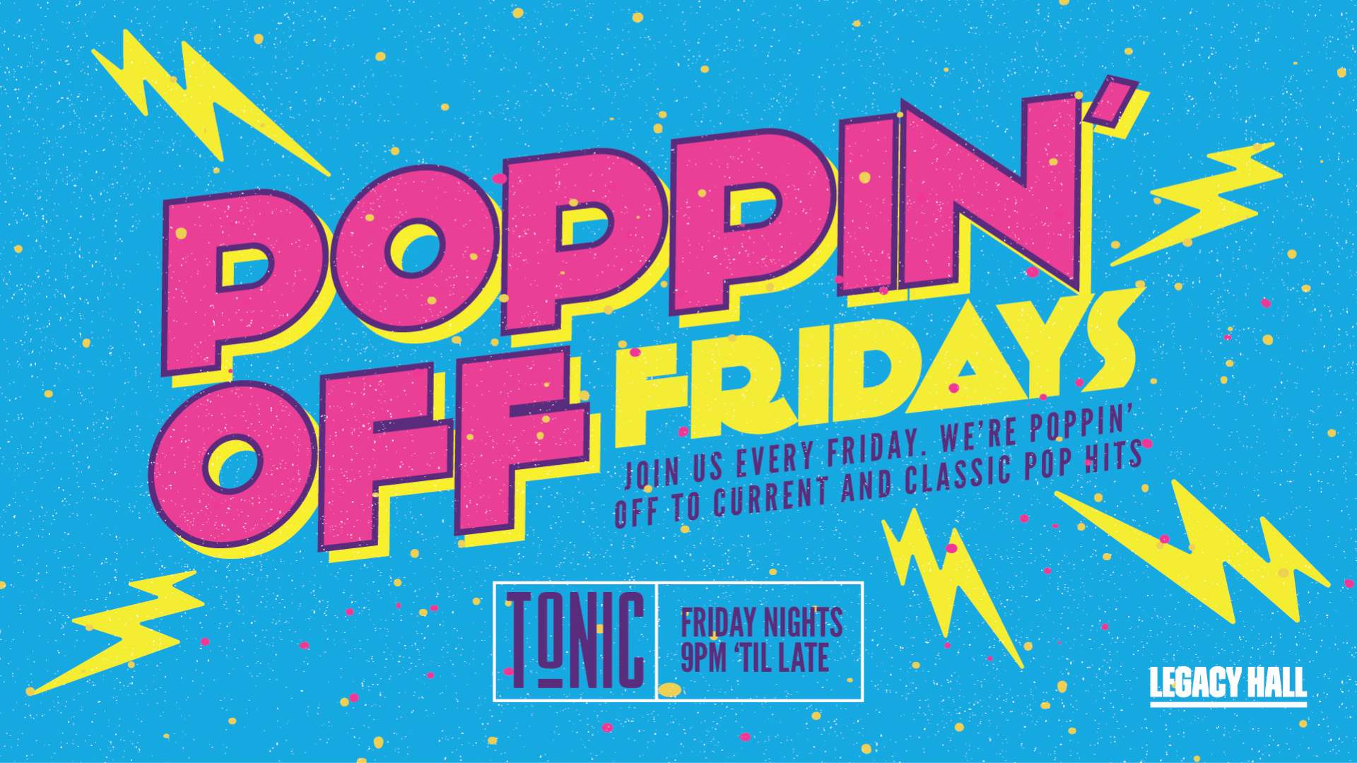 Promo image of Friday Poppin’ Off 