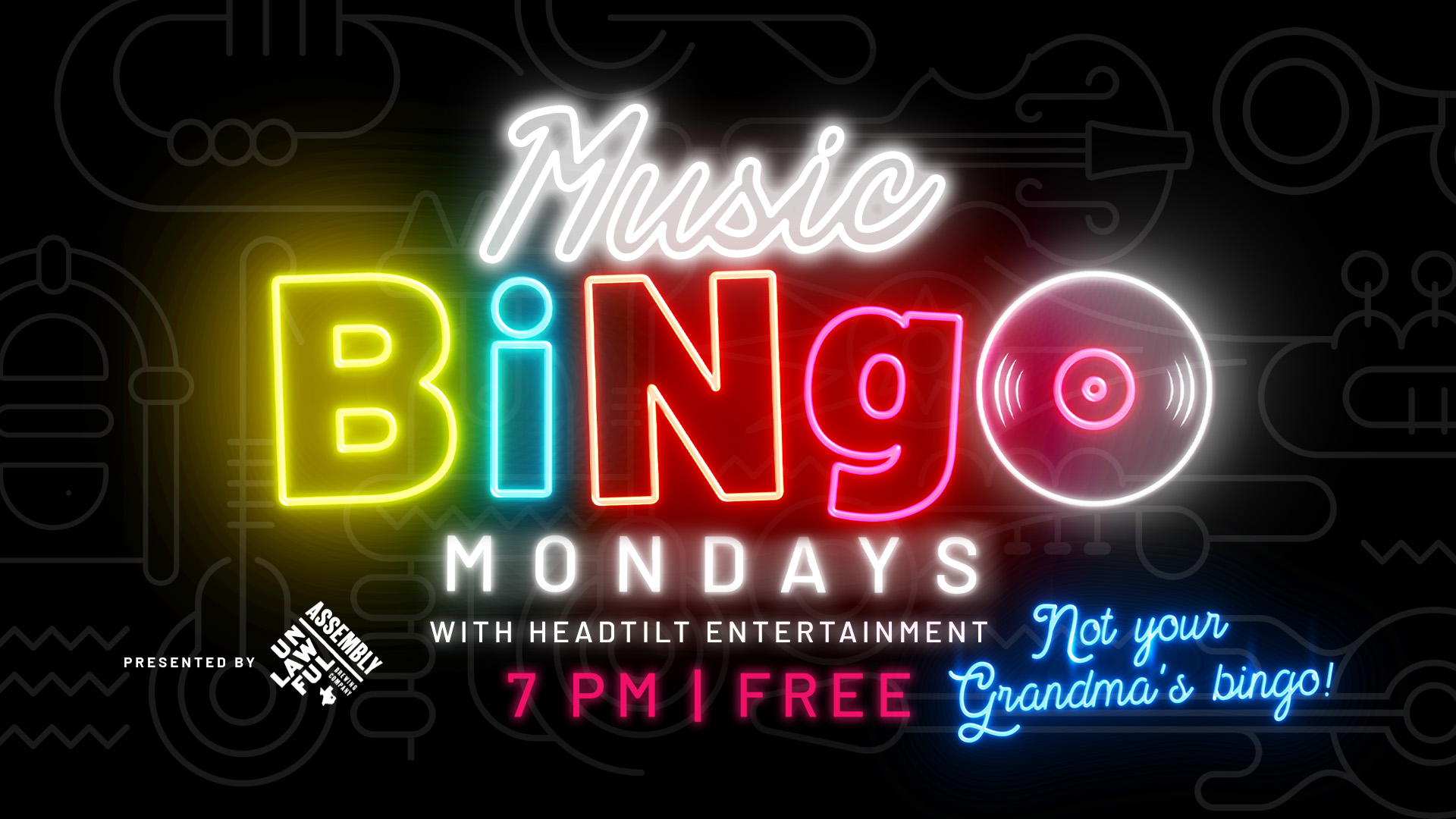Promo image of Music Bingo Monday