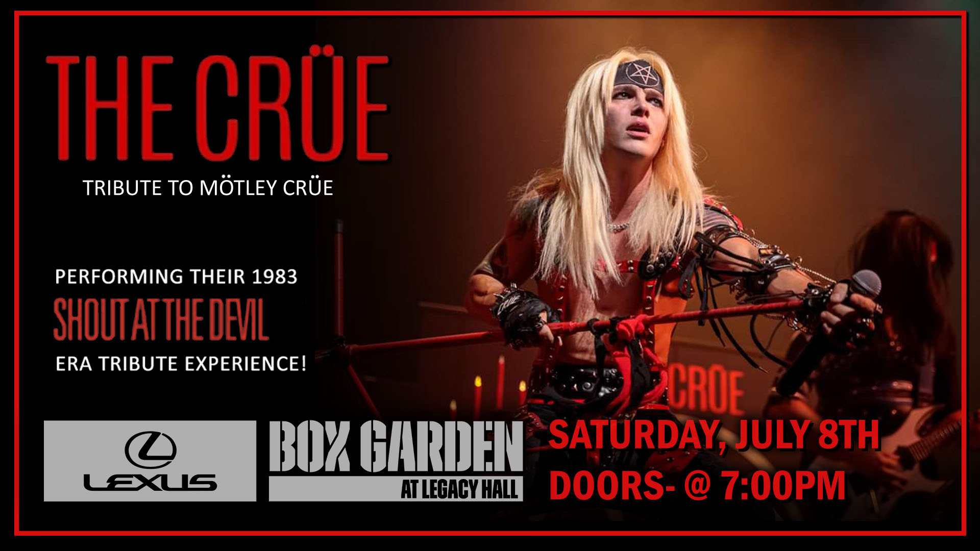 Promo image of Mötley Crüe Tribute: The Crüe