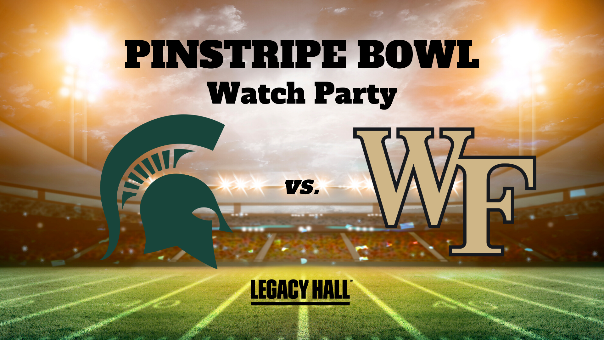 Pinstripe Bowl Watch Party - hero