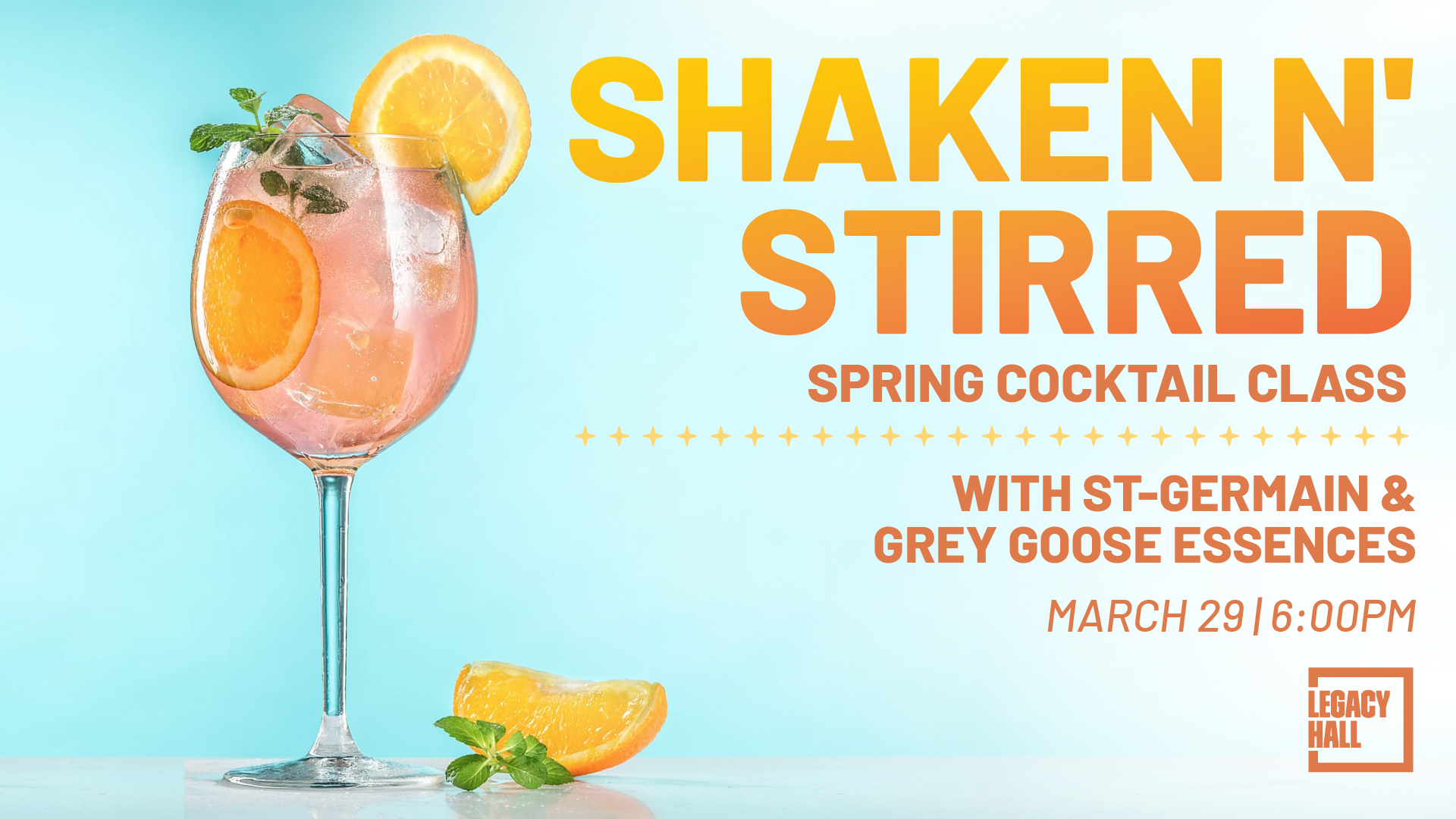 Shaken N’ Stirred: Spring Cocktail Class - hero