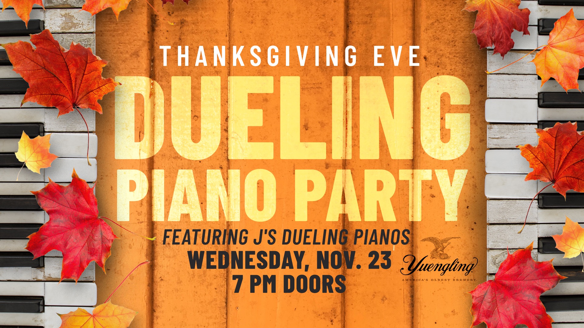 Thanksgiving Eve Dueling Piano Party - hero