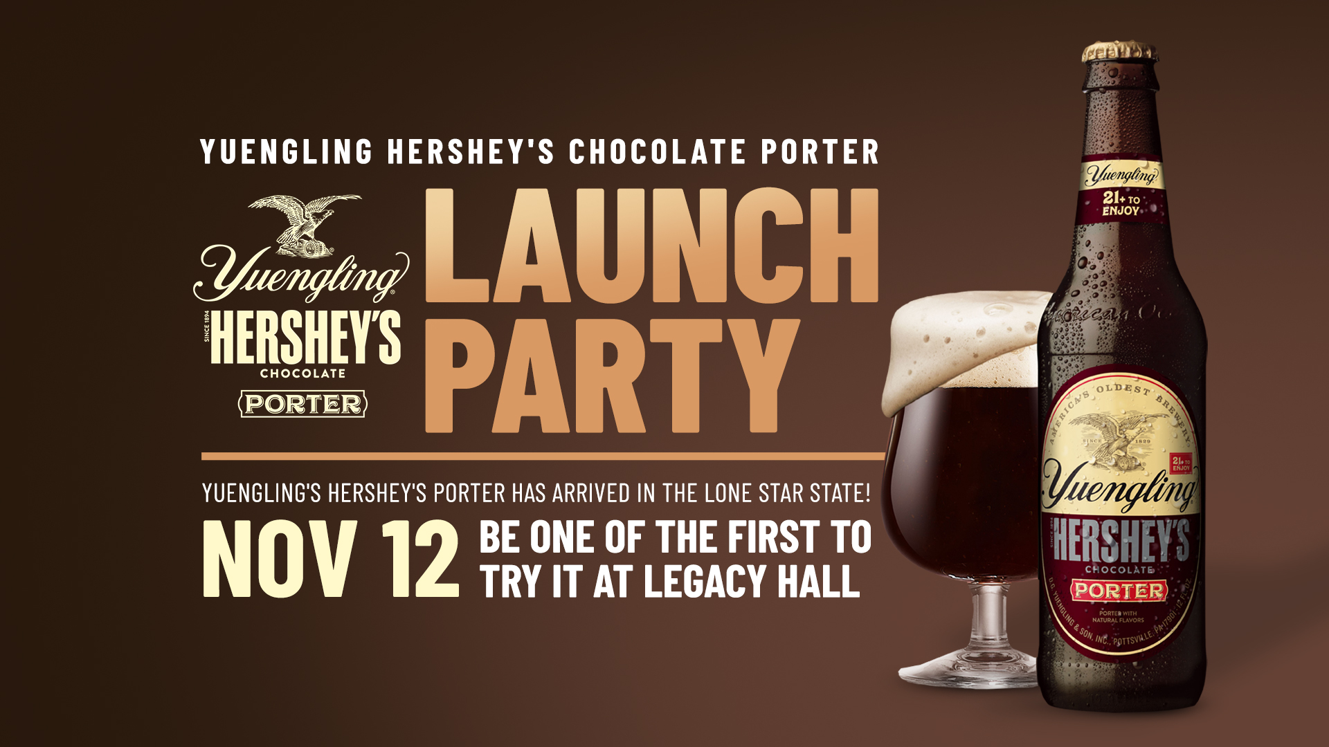 Yuengling's Hershey's Chocolate Porter Launch Party Legacy Hall
