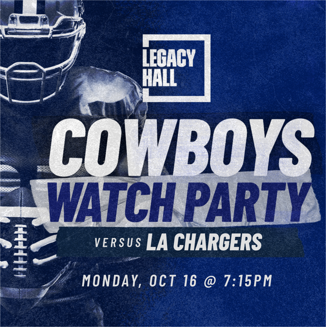 Promo image of Dallas Cowboys vs Los Angeles Chargers Watch Party