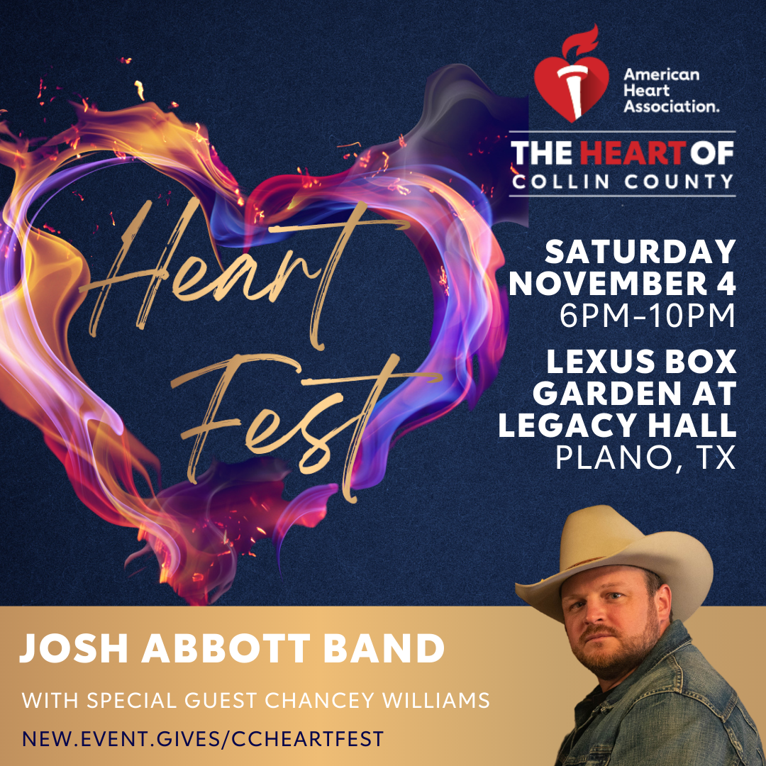 Promo image of Heart Fest featuring Josh Abbott Band