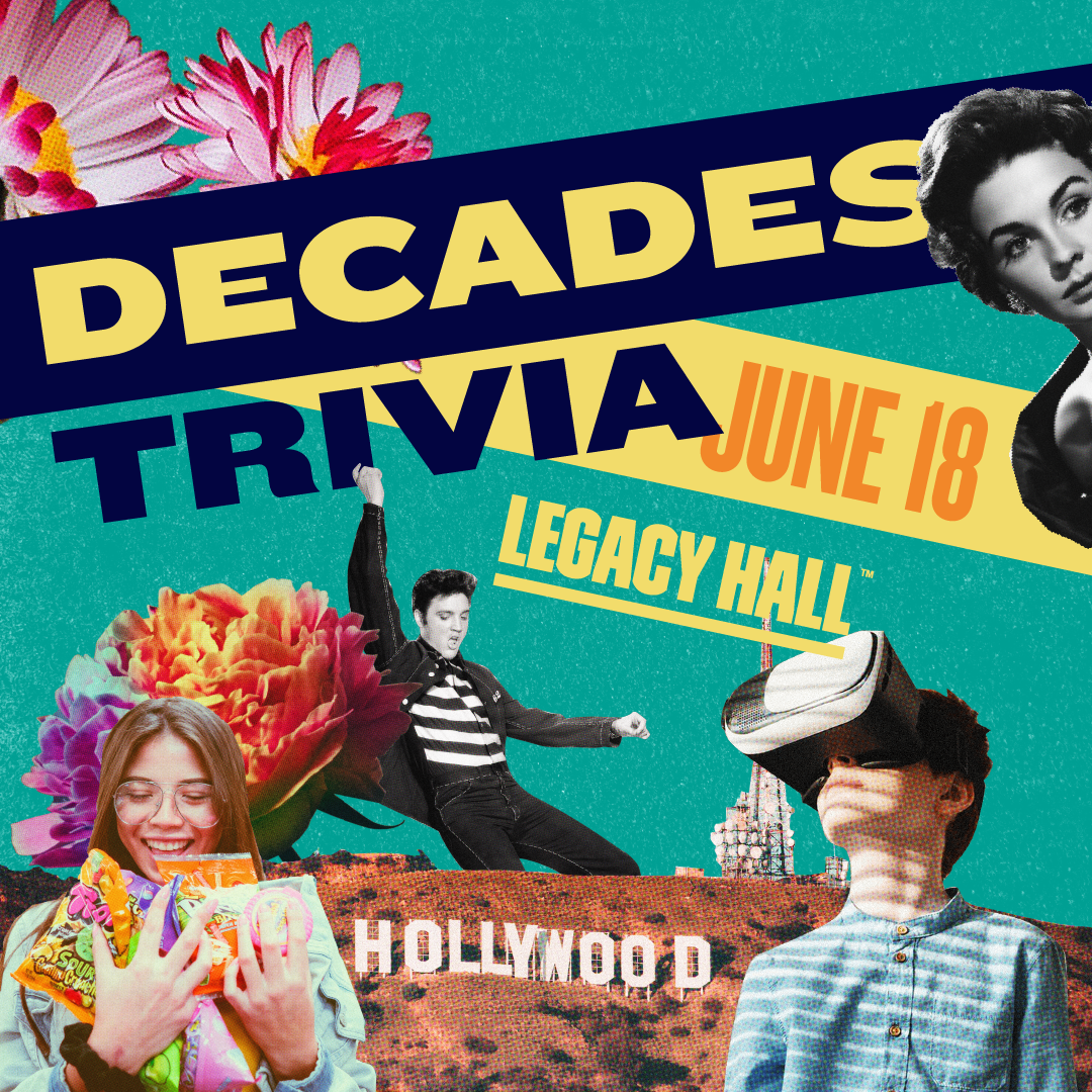 Promo image of Decades Trivia at Legacy Hall