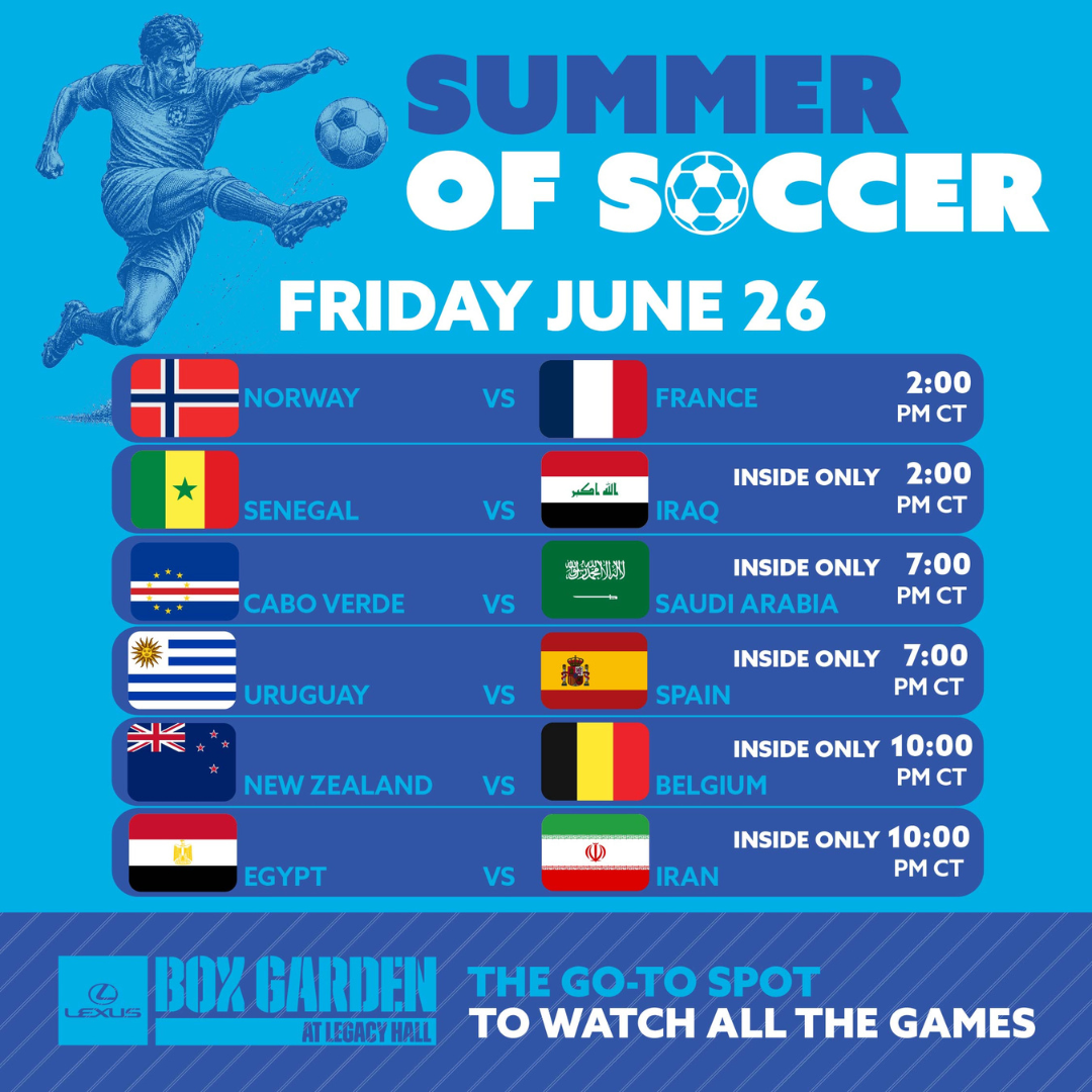 Promo image of June 26th FIFA Matches