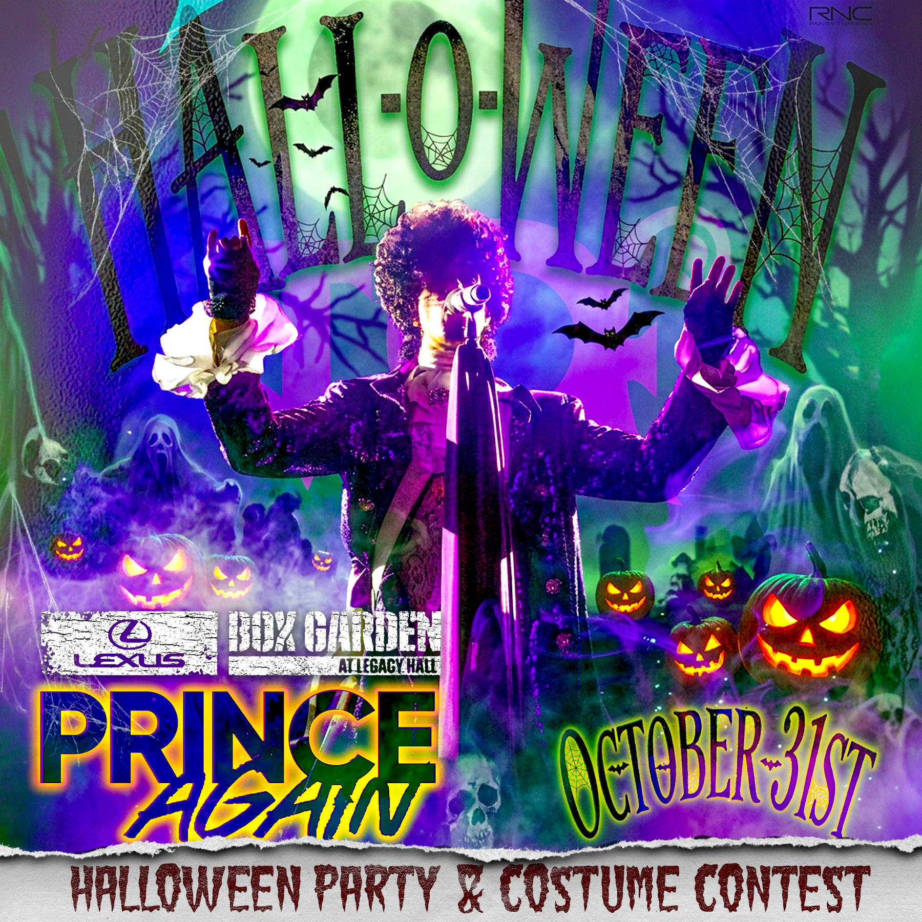 Promo image of Hall-O-Ween Party with Prince Tribute: Prince Again