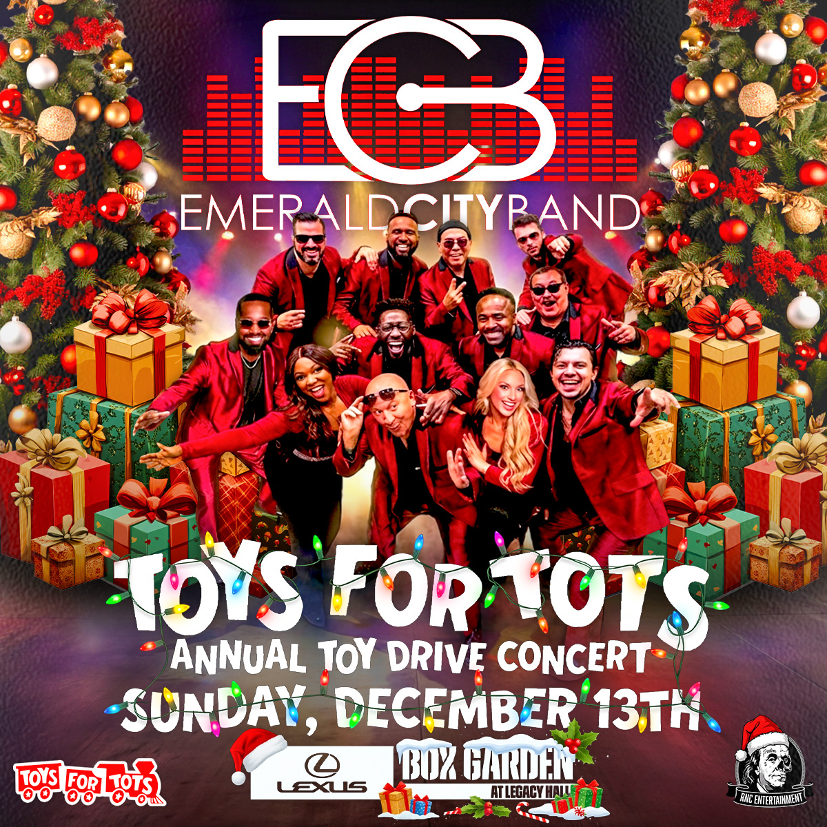 Promo image of Emerald City Band | Toys For Tots Toy Drive Concert